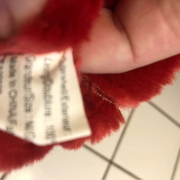 Cozy Red Plush Mittens to keep your hands warm on chilly days- 100% polyester. - Picture 5 of 7